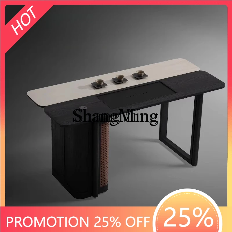 CL double travertine antique living room home balcony tea table and chair combination