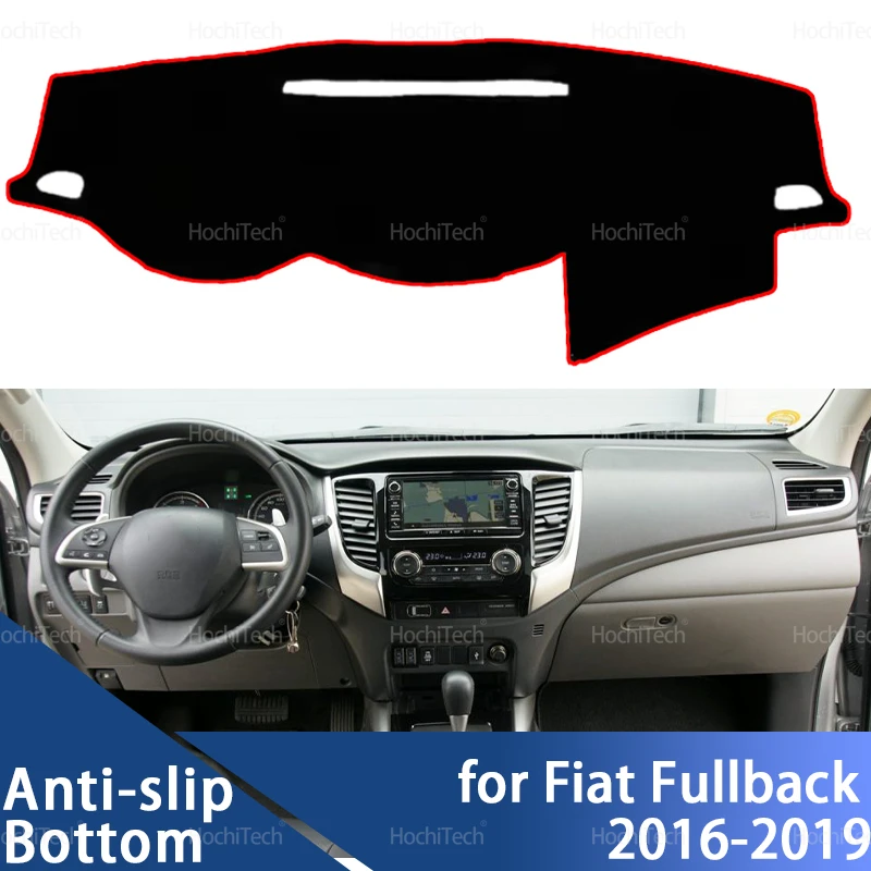 

For Fiat Fullback 2016-2019 Dashboard Cover Avoid Light Anti-Slip Anti-dirty Mat Pad Sunshade Dashmat Protect LHD RHD