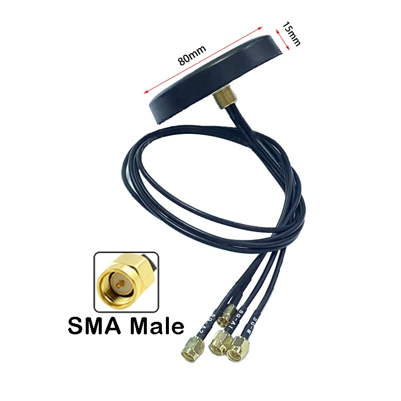 600-6000MHz Four-in-one 5G IoT Combination Antenna 3G 4G WIFI Lora Module LTE Receiving SMA Male IPEX Connector