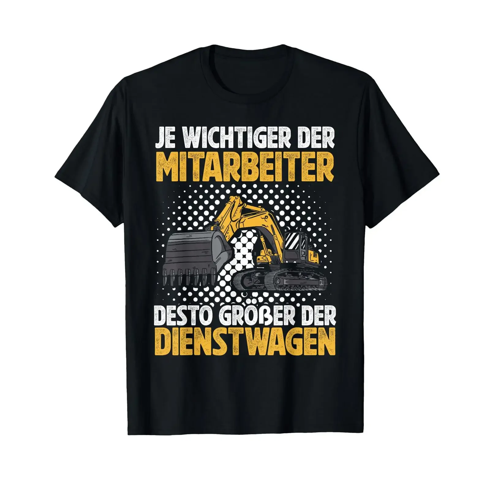 T Shirt with Funny Digger Desto Larger The Service Car Construction Worker black vintage Washed graphic homme streetwear Unisex