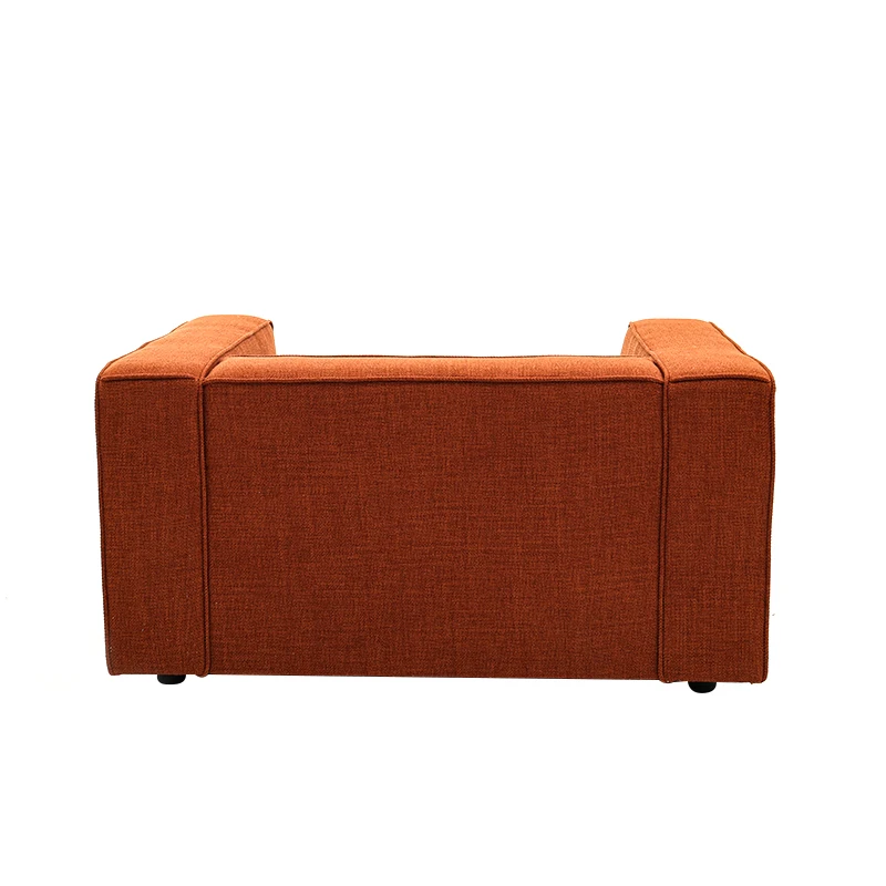 Manufacturers Wholesale Customized Comfortable Cushion Mini Orange Sofa Relaxing Single Seat Sofa
