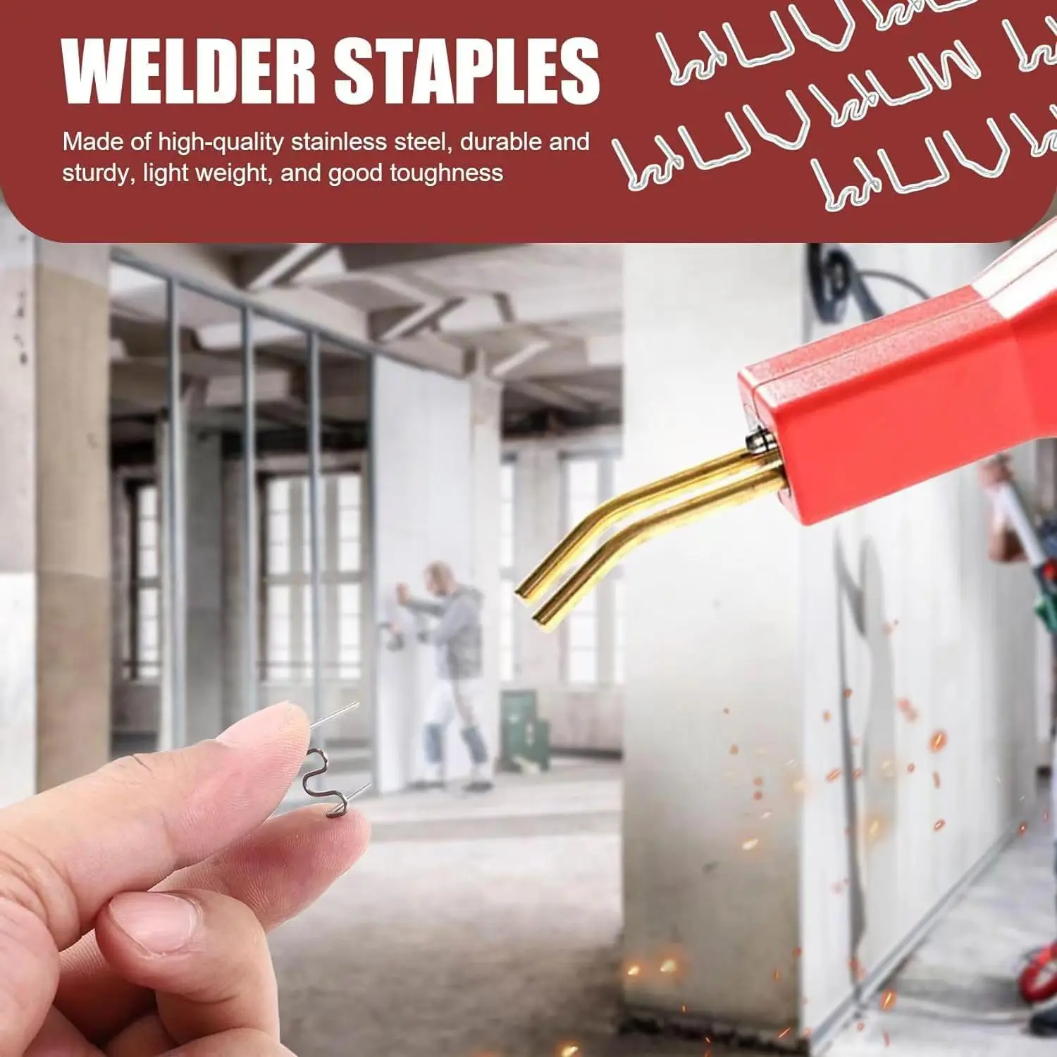 3000 sztuk naprawa tworzyw sztucznych maszyna spawalnicza zszywacz na gorąco wstępnie wycięte fale zszywka 0.6mm/0.8mm narzędzia do naprawy blachy naprawa samochodów