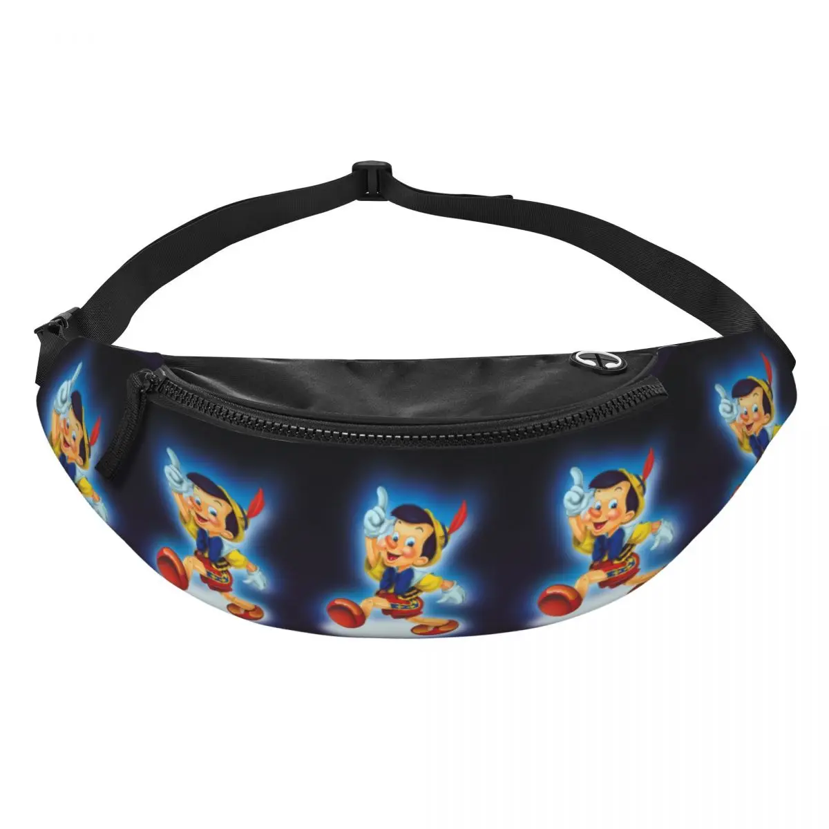 

Поясная сумка-бананка с мультяшным принтом Пиноккио для мужчин и женщин, для путешествий, походов, телефона и денег