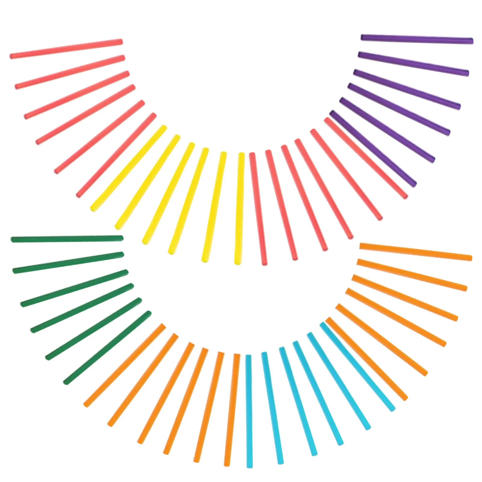 1000 Stück bunte Holzstäbchen, mehrfarbig, 5 cm, hell lackiert, für Kinder, DIY-Stick, Malerei, Skulptur, Lernfarben