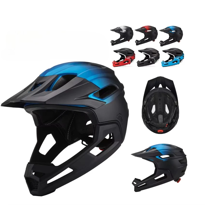 

Dual Sport Adult Full Face Mountain Bike Helmet Downhill Computer and EPS Material Full Face Bike Helmet