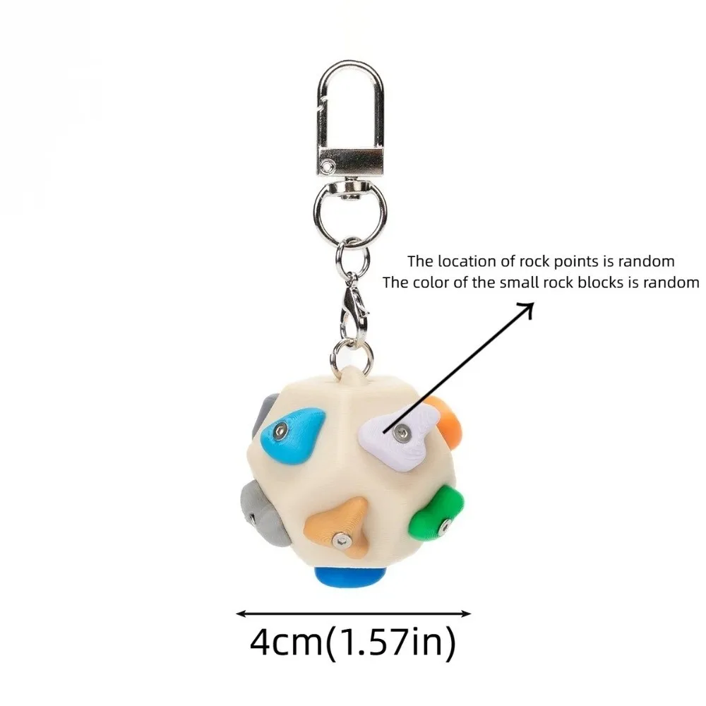 3D-gedruckter Mini-Klettergriff-Schlüsselanhänger, abnehmbarer Boulder, handgefertigter Schlüsselring für Kletterbegeisterte, realistisch und farbenfroh – Detail 1