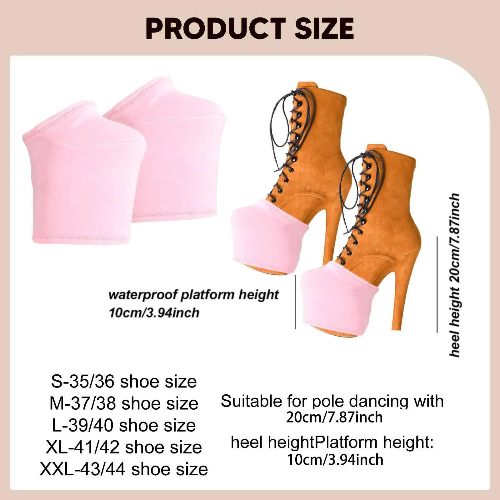 1 Pair Pole Dance Shoe Protectors Wear Resistant Stylish Anti Slip Professional Sleeves Exotic Shoe Covers Footwear Socks