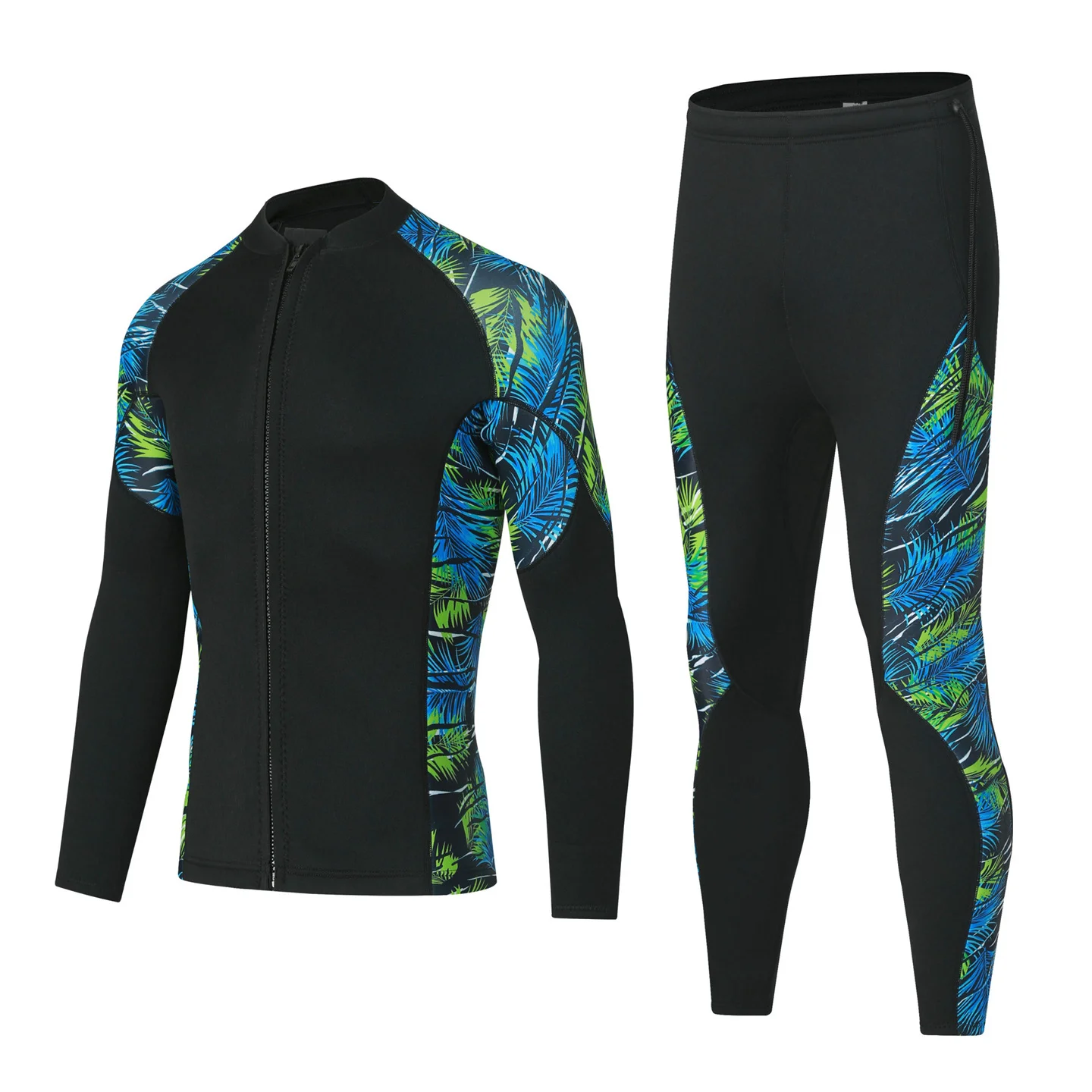 3-mm-Neopren-Oberteil und -Hose für Herren und Damen, getrennter Thermobadeanzug zum Tauchen, Surfen, Schnorcheln und Speerfischen. – Detail 9