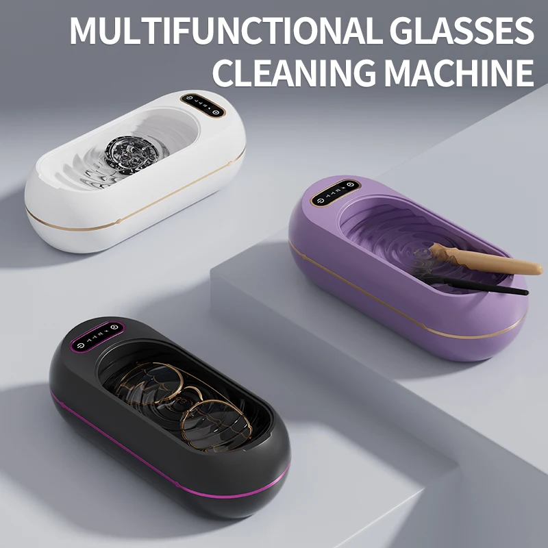 منظف بالموجات فوق الصوتية الاحترافي لسطح المكتب المنزلي عالي التردد 45 كيلو هرتز أداة التنظيف العميق للمجوهرات والساعات والأشرطة والنظارات