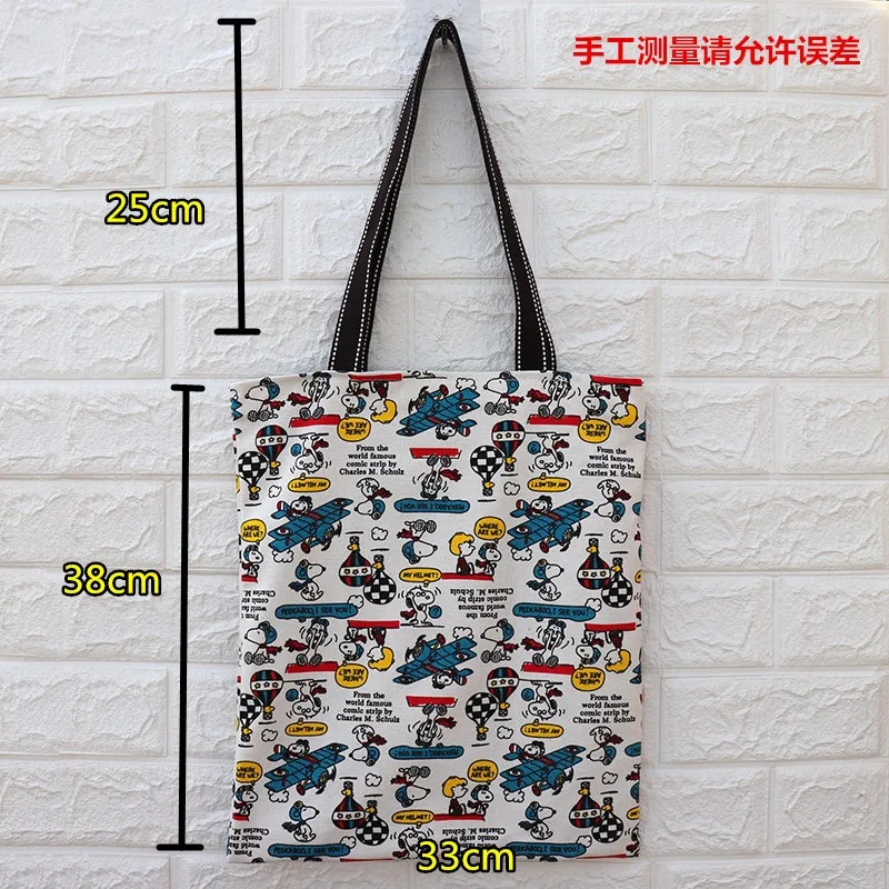 Snoopy Shoulder Bag Cartoon Anime Shopping Tote Bag Women Student Handbag Tote Hip Hop Large Capacity Lightweight Bags Grocery