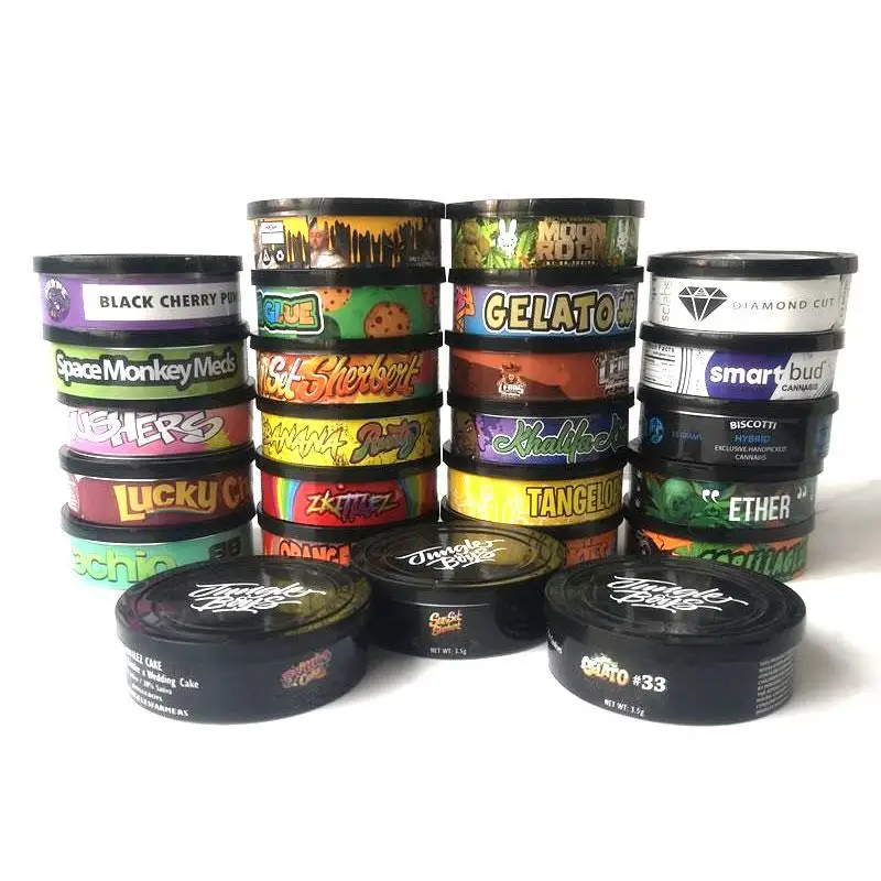 Label stickers for 3.5g Tin Cans with Lid Press-In Self-seal Can Food Containers Storage Box Labels Tuna