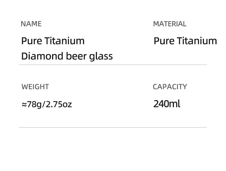 Tiartisan Doppelwandiger Bierbecher aus reinem Titan, 240 ml, sechseckiger Kaffeebecher, Outdoor-Rucksack, ultraleichter tragbarer Tee-Trinkbecher – Detail 11