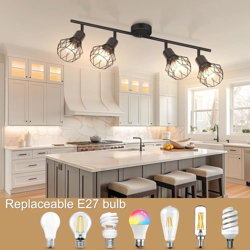 

Led Pendant Light Industrial Chandelier Modern Ceiling Light Adjust Hanging Lamp Spotlight Livingroom Kitchen Hallway Chandelier