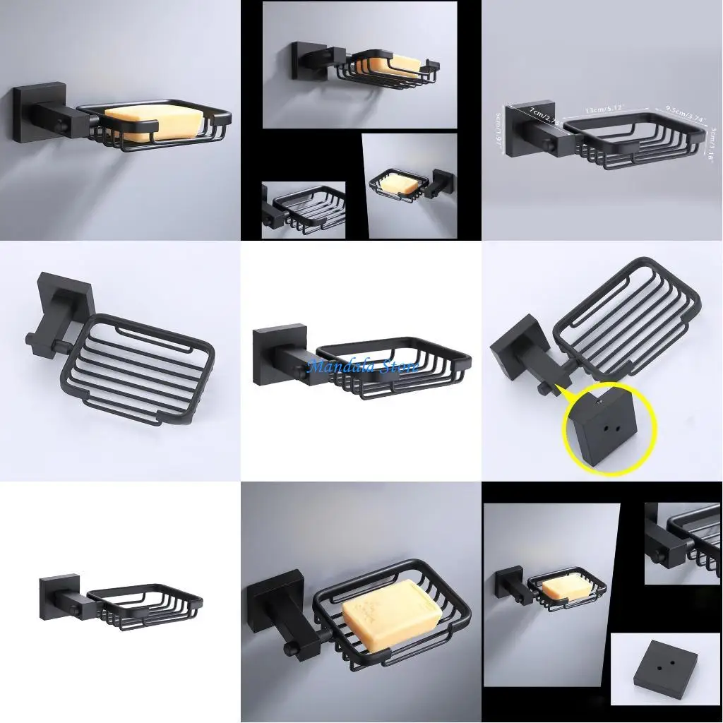 Cesta jabón U2JC con acabado aluminio espacial, almacenamiento sólido para ducha baño, aparatos baño para Hotel,