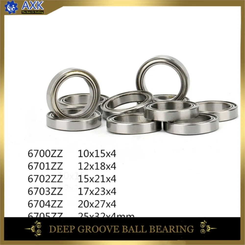 

6700ZZ 6701ZZ 6702ZZ 6703ZZ 6704ZZ 6705ZZ Bearing ABEC-1 ( 10 PCS ) Slim Thin Section Deep Groove Ball Bearings bicycle bearing