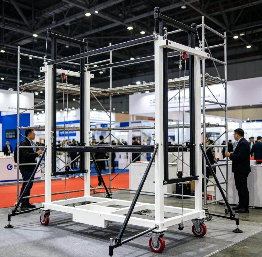 Customized Electric Scaffold Lift Platform 500kg Capacity Motorized Construction Scaffolding Mobile Warehouse Lift