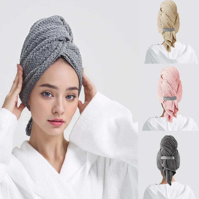 

Large Microfiber Hair Towel Wrap for Women, Anti Frizz Drying Towel, Fast Dry Turban Wet Hair, Curly Super Absorbent Soft Towels
