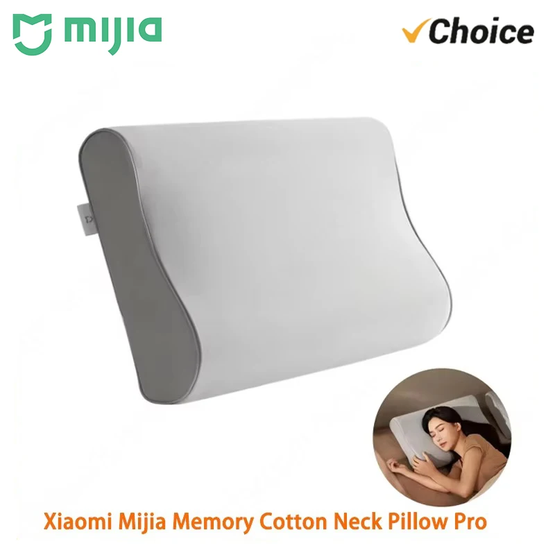 MIJIA Memory Cotton Neck Pillow Pro Soft Breathable Antibacterial Strong Support 9cm 11cm High Low Curve Seamless Fit CN Version
