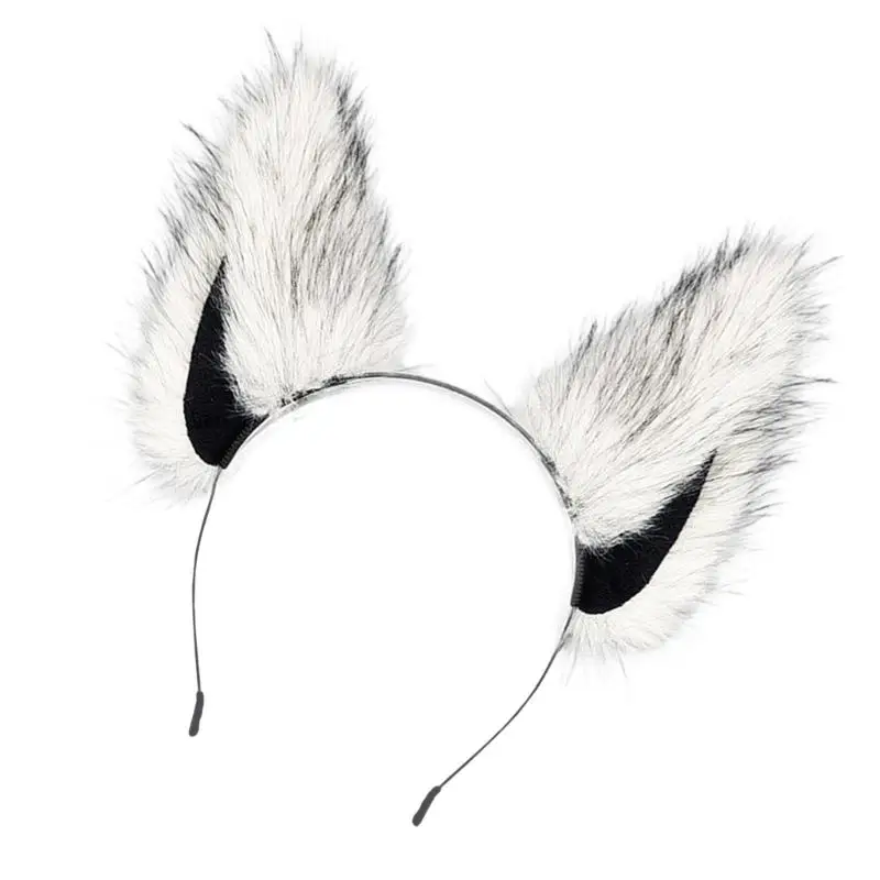 39bdフェイクファーズ猫キツネ耳女性のためのヘッドバンドハロウィーンコスプレ衣装