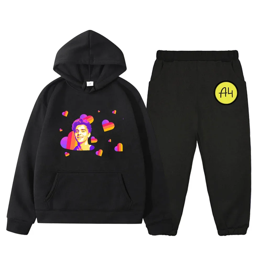 

Мерч А4 VladA4 Harajuku Anime Hoodies and Pants Set Aesthetic Manga Sweatshirt Cute Cartoon Boys/girls Clothes High Street Hoody