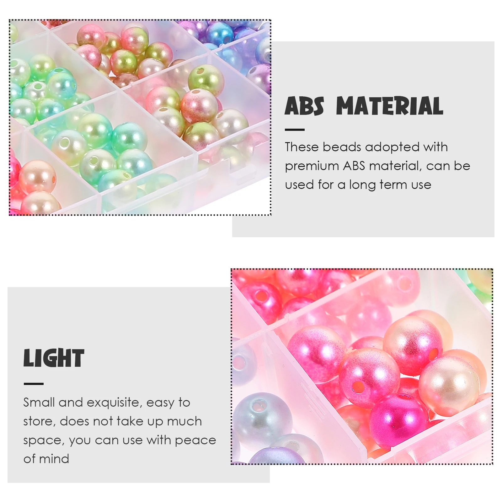 

Crafting Supplies Pearl Suit Pearls Making Abs Beads for Jewelry Spacer Bracelets