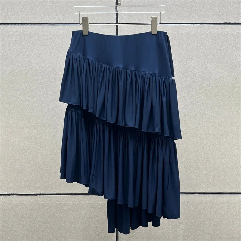 Women's skirt New low waist short skirt for summer 2025 Asymmetric slim fit cake skirt Layered pleated skirt Women's half skirt