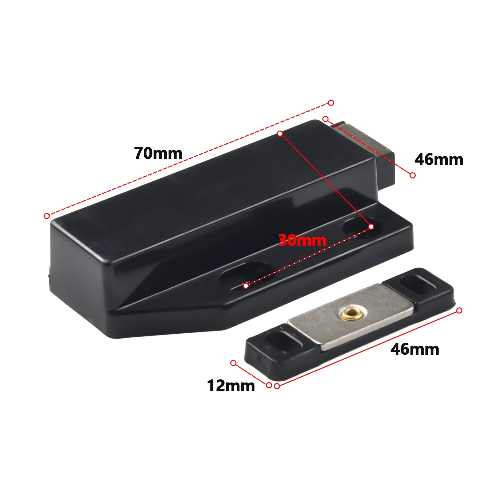 Fermaporta per armadio Chiusura autobloccante 4 pezzi/set Fermaporta Spinta magnetica per aprire Acciaio inossidabile + ABS Nuovo di zecca
