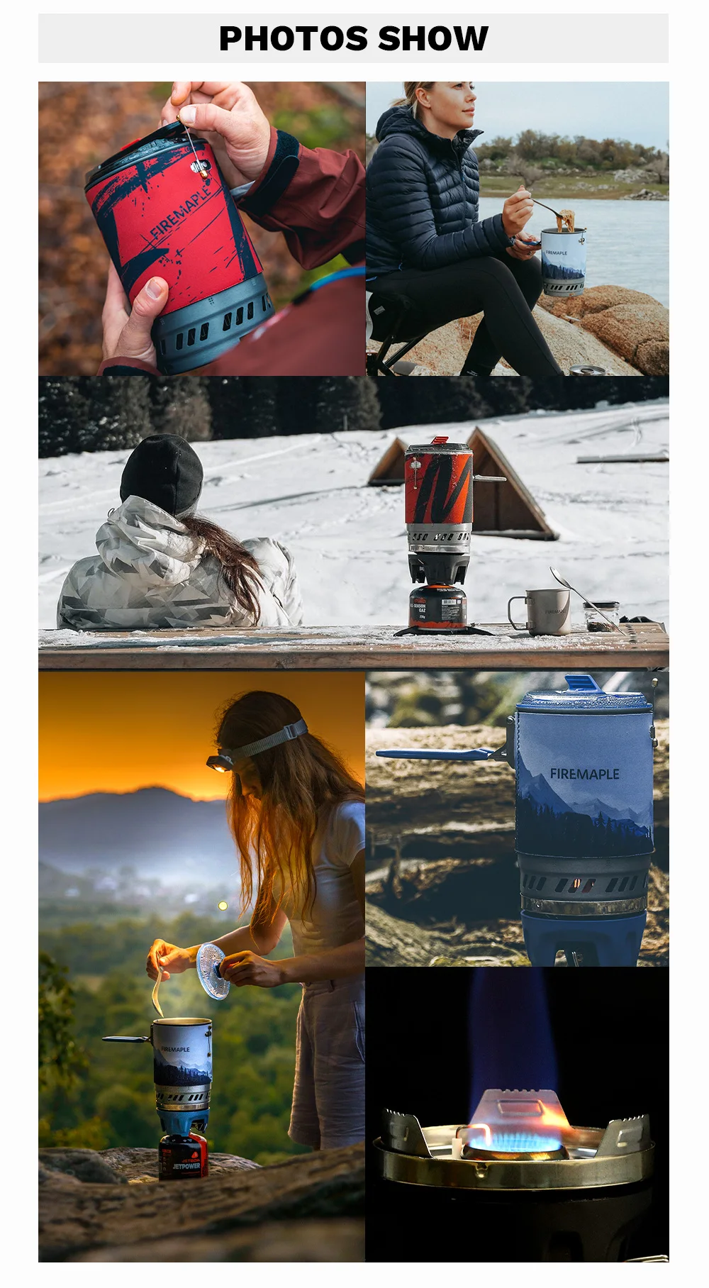 Feuer Ahorn Polaris X5 Kochen System Tragbare Herd Micro Regler Ventil Elektrische Jet Brenner Topf Camping Rucksack Wasser Kessel – Detail 5
