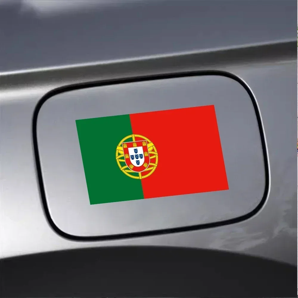 Pegatina creativa de estilo de bandera de Portugal, gráficos en forma de corazón, calcomanía decorativa de vinilo para ventana, decoración del cuerpo, cubierta, accesorios para automóviles