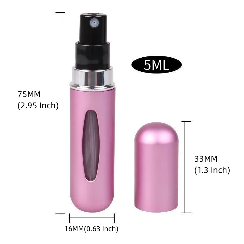 5ML Portable Travel Perfume Spray Bottle with Skin Care Tools Convenient and Easy to Carry Great for On-the-go Use and Touch-ups