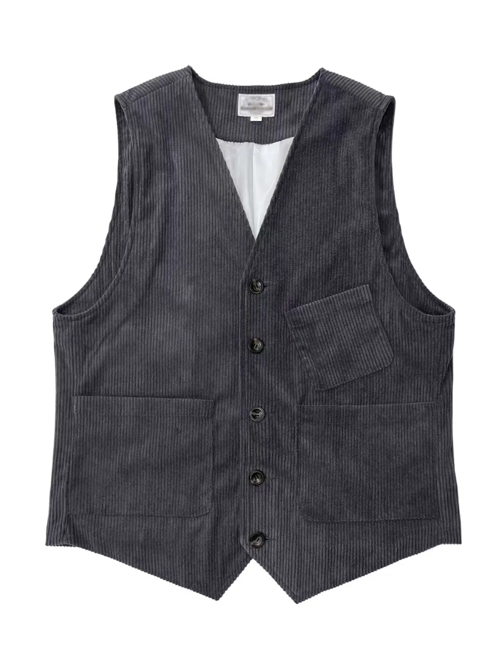

Men's Vest Retro Corduroy Waistcoat English Style Business Casual Top Blouse