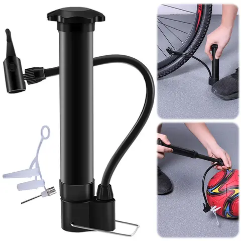 80PSI MTB Bicycle Pump Schrader Valve Balloon Tire Inflator Lightweight Bicycle Tire Pump for Road Mountain Bikes Balls