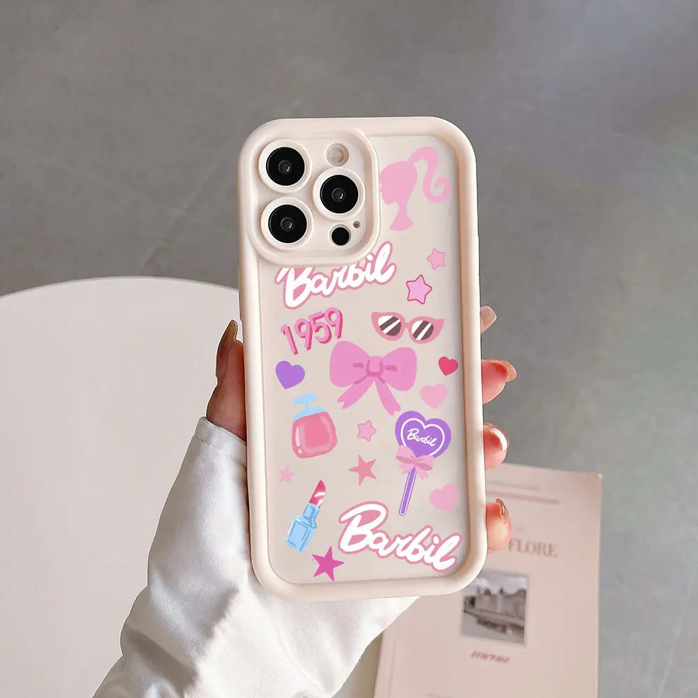 Fashion B-barbies Camera Protection Case for Huawei P20 P30 P40 P50 Mate 20 30 40 Pro Nova 7 9 10 SE Soft TPU Back Cover Funda