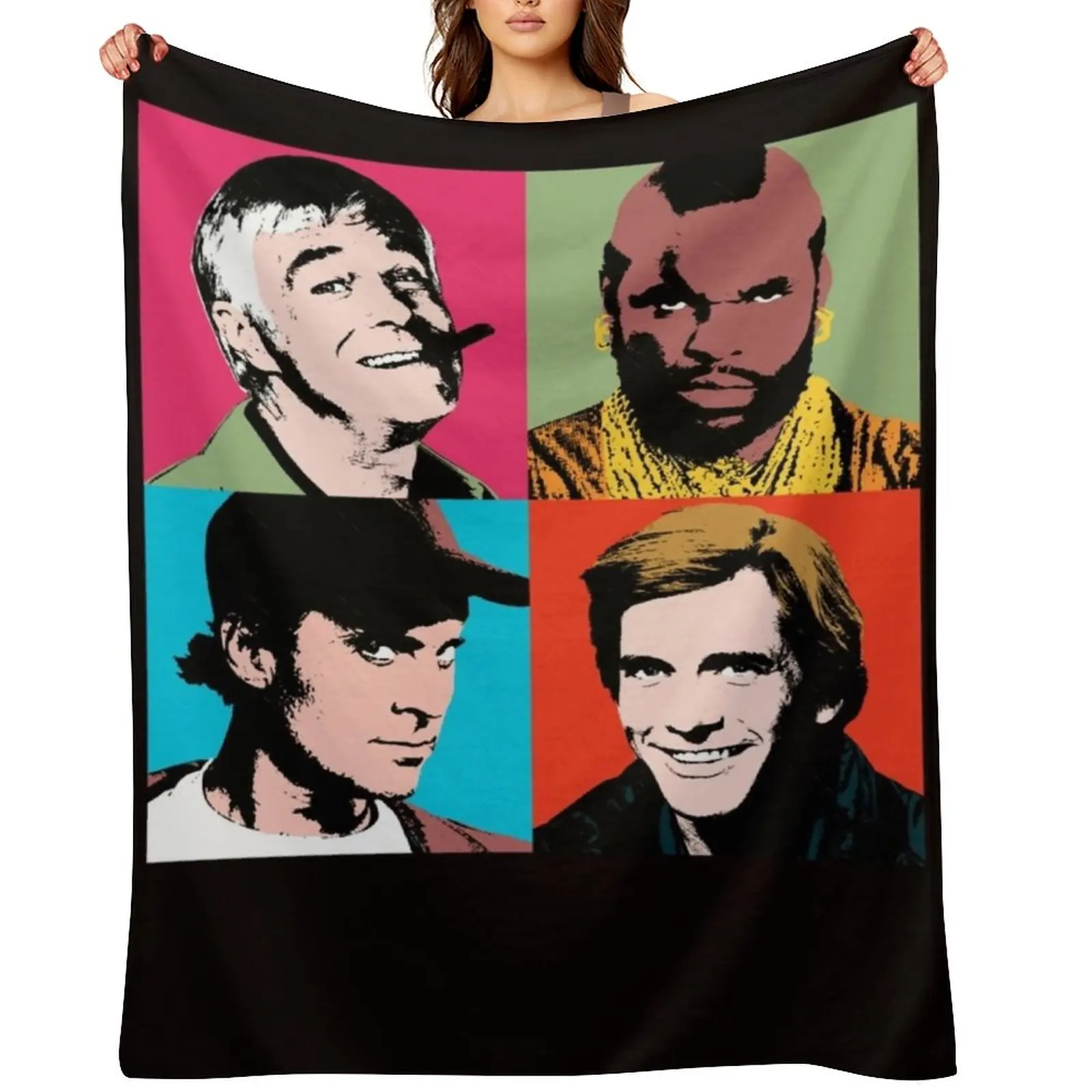 

The A-Warhol Team Throw Blanket Luxury Thicken Cute Plaid warm for winter Winter beds Blankets