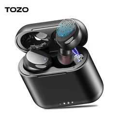 TOZO T6 Bluetooth Earphones , Wireless Earbuds Powerful Deep Sound , IPX8 Waterproof , Comfortable Wearing , 45H Playtime