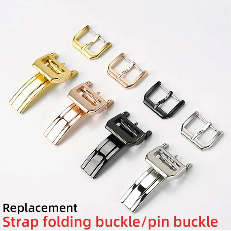 

Stainless steel buckle accessories for IWC Portugieser Pilots Portofino AMG Petronas Mark18 strap replace Fold buckle pin buckle