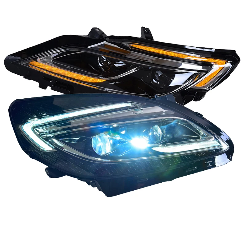 

2Pcs LED Headlights For Buick GL8 2017-2019 Full Front Lamp Fog Daytime Running Lights Sequential Turn Signal