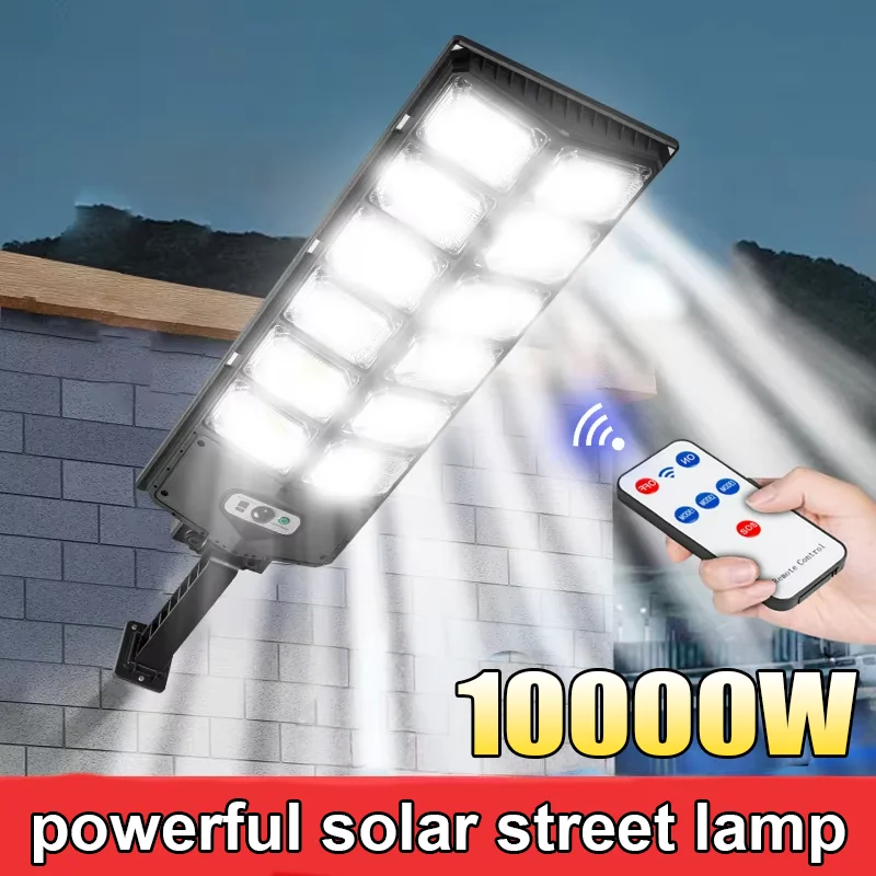 5000000LM Powerful Solar Street Lamp Rechargeable With Human Sensor Solar LED Light  Super Bright Outdoor Waterproof Garden Lamp