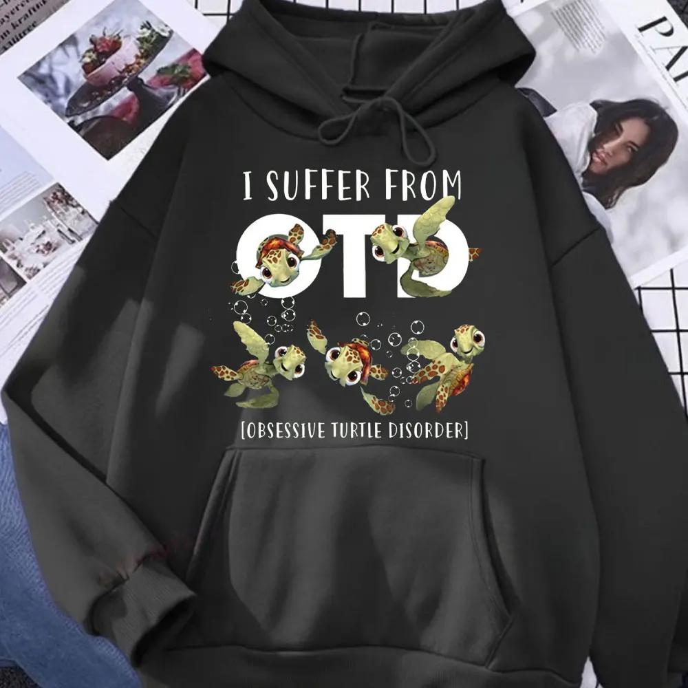 I Suffer From Obsessive Turtle Disorder Shirt Cute Sea Turtle Lovers Hoody Funny Gift for Turtle Enthusiasts Long Sleeve Clothes