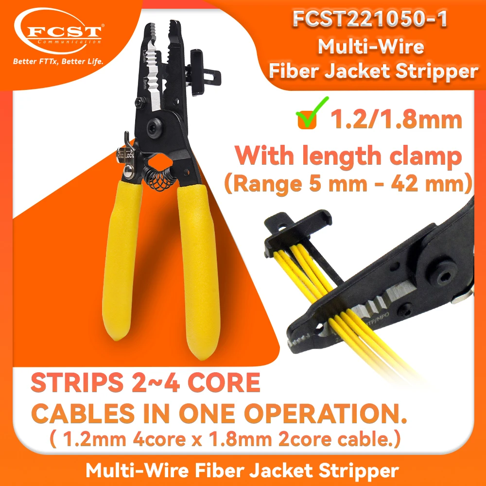 Fcst ftth Faser werkzeug Mehrdraht-Faser mantel ab streifer geeignet optischer Kabel aufreißer für 1.2/1,8mm 1.6/3,0mm 2,0mm/mtp/mpo