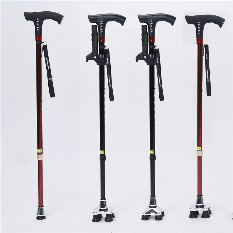 

LED light anti slip elderly walking stick, aluminum alloy walking stick, multifunctional anti slip elderly walking stick