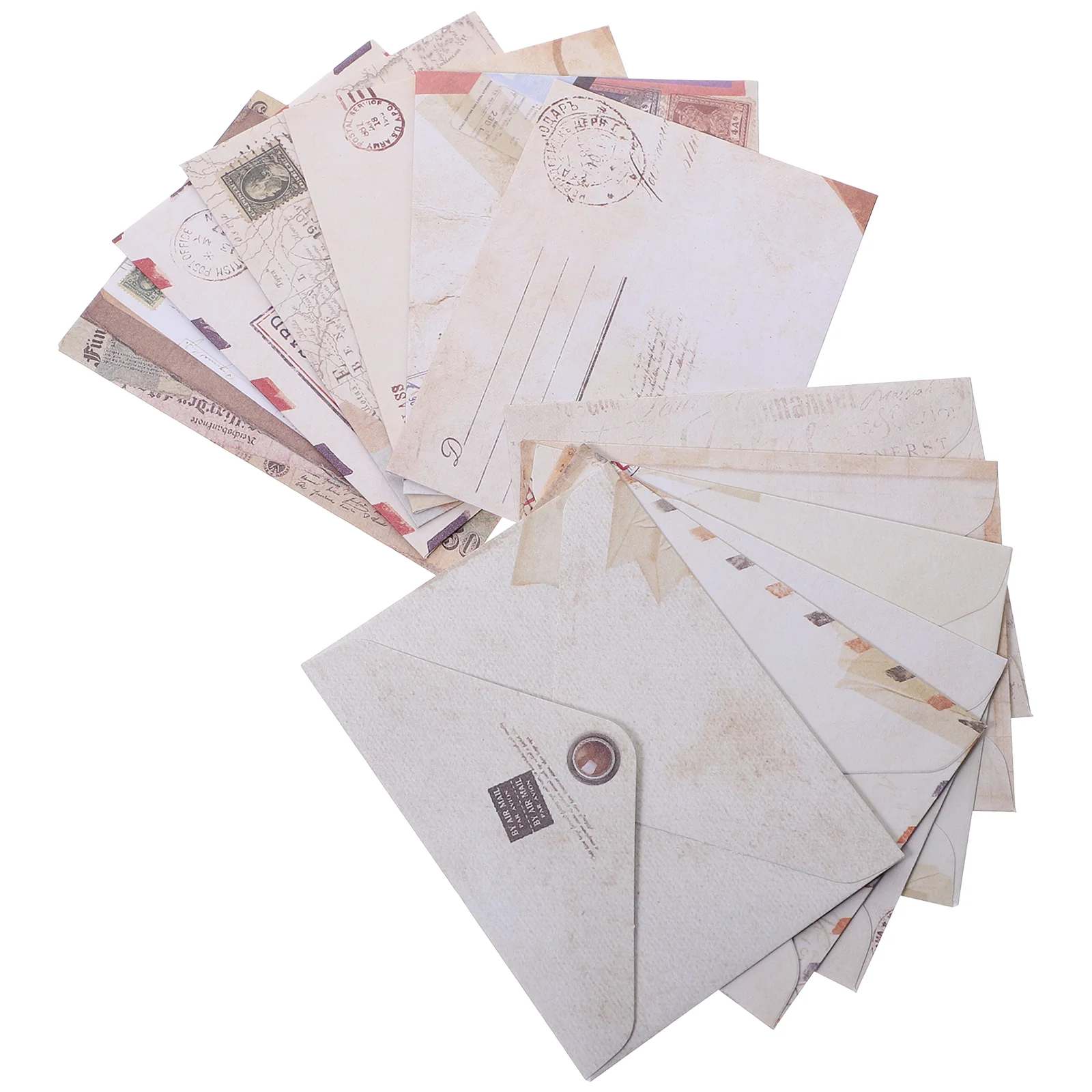 

60 Pcs Small Envelope Paper Envelopes Tiny Letter Kraft Retro Vintage for Greeting Cards Gift Office