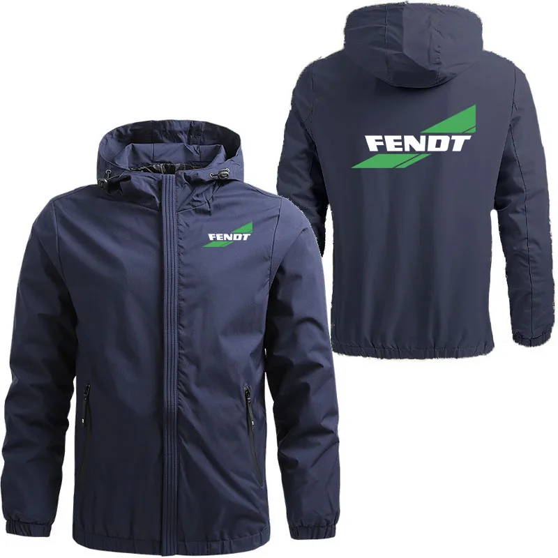Мужская ветрозащитная куртка с принтом Fendt, легкая внешняя куртка с капюшоном для занятий спортом на открытом воздухе, походная ветрозащитная куртка, уличные куртки для скалолазания