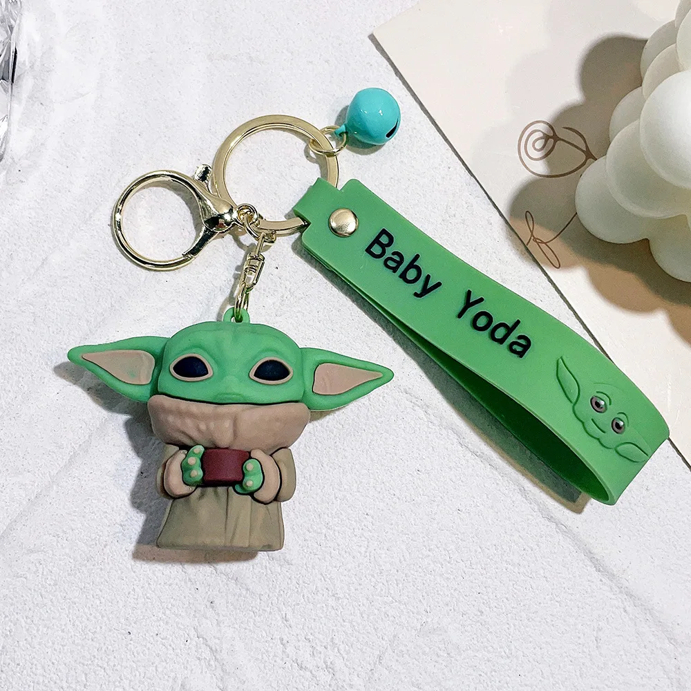 1/4-Stil Star Wars Schlüsselanhänger Master Yoda Figur Schlüsselring für Rucksack Auto Schlüsselanhänger Zubehör Geschenke – Detail 8