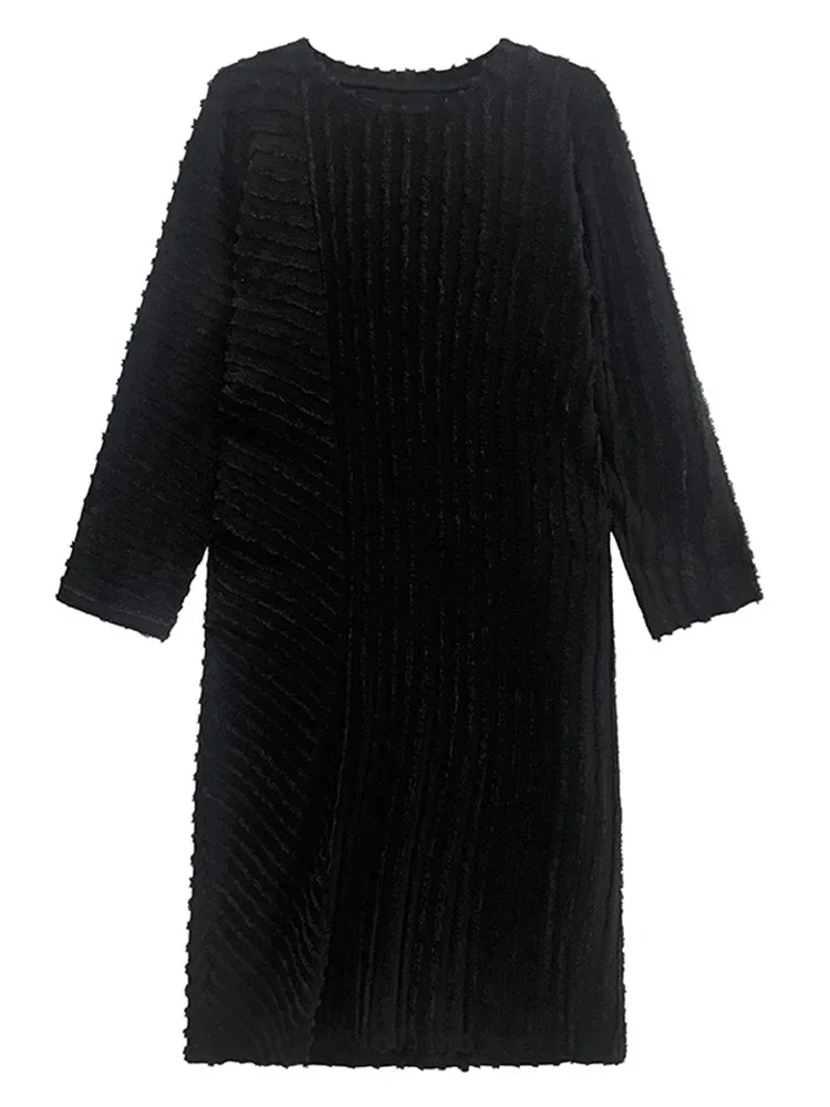 XITAO-Robe pull en tricot à manches longues et col rond pour femmes, robe mince, vintage, printemps, simplicité, tempérament, nouveau, DMJ2744