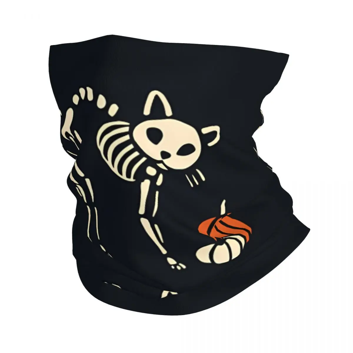 Cat Pumpkins Halloween Thin Wrap Scarf Bandana Neck Gaiter Face Cover Headband