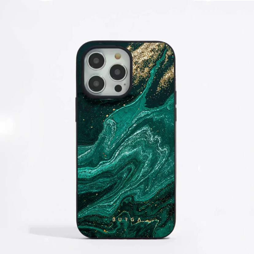 Lithuania BURGA Emerald Green Phone Case For IPhone 16 Pro 15 14 13 12 11 Promax XS XR 7 8 Plus SE20 High End Minimalism Cover