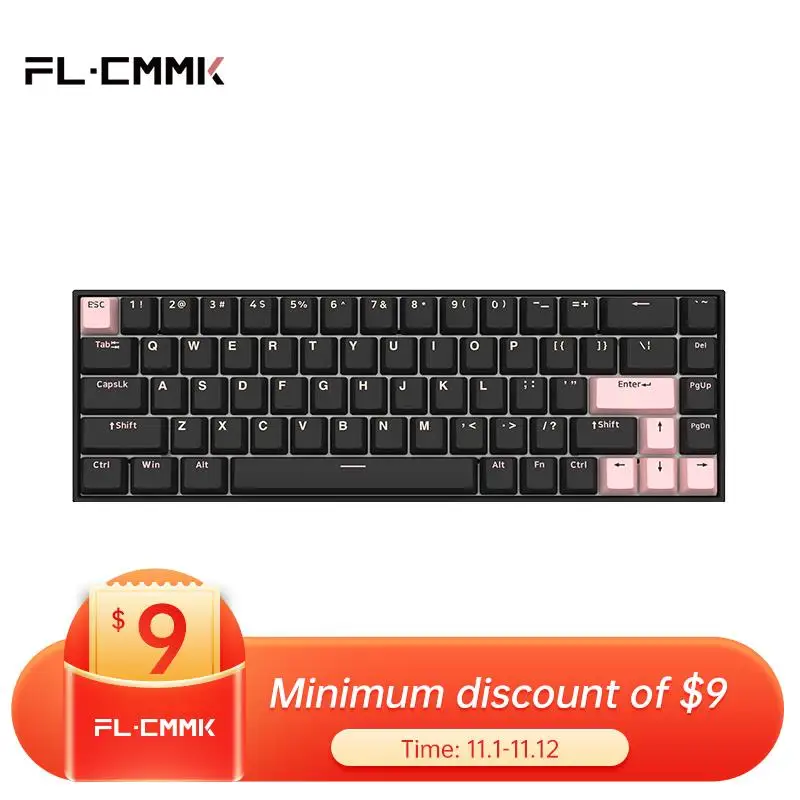 

FL.ESPORTS F12 Mechanical Keyboard Kailh BOX Axis 68-key Dual Mode Wired Bluetooth Hot-Swappable Game Office Dedicated