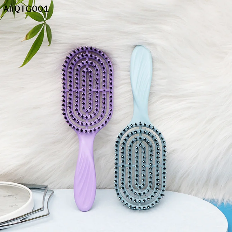 Boar Bristle Hair Brush Anti-static Massage Comb Detangling Scalp Styling Nylon Teeth Air Bag Comb for Hair Care