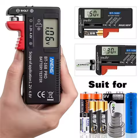 BT-168 Pro BT-168D BT-168 Digital Battery Tester LCD Display CDN AAA AA Button Cell Battery Checker Volt Measure